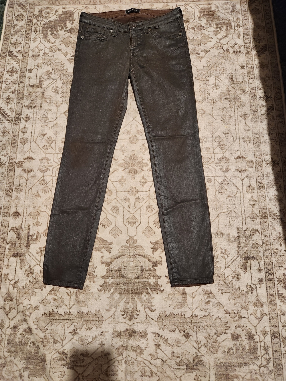 Big Star Metallic Black Skinny Jeans